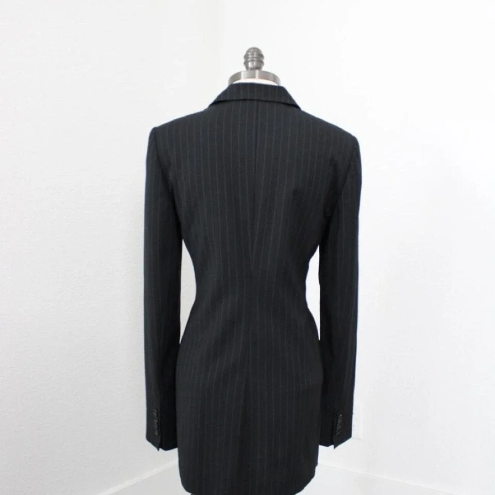 Vintage Dolce and Gabbana 6-button pinstripe blazer